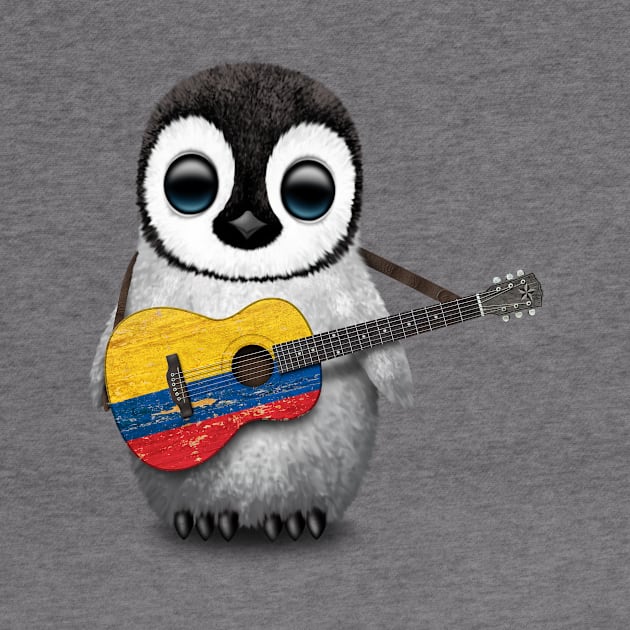 Baby Penguin Playing Colombian Flag Guitar by jeffbartels